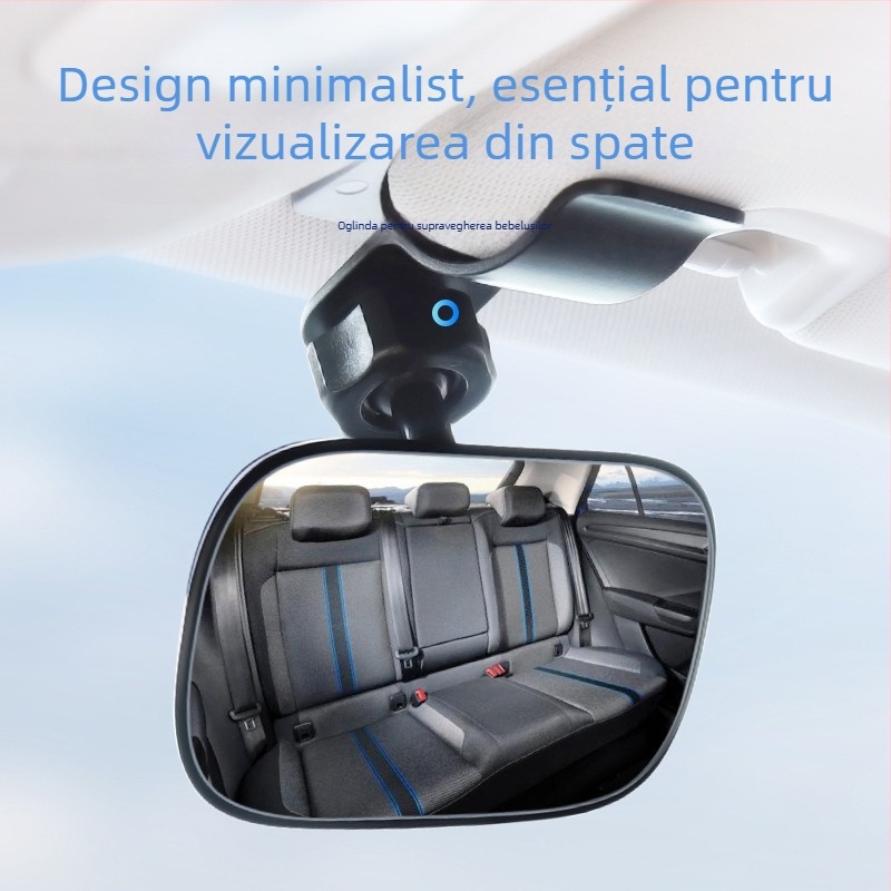 Oglindă retrovizoare auto cu lentilă curvată, unghi larg, potrivire universală, oglindă de observare a bebelușului