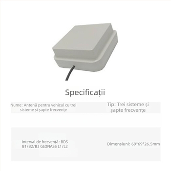 Antena RTK GPS pentru montaj exterior în vehicul, navigație GNSS, precizie înaltă, polarizare circulară dreaptă, SWR de până la 2.0