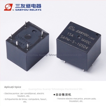 Relé SARM-S cu bobină dublă 5V/12V, SPDT, 15A, 14VDC, 5 pini