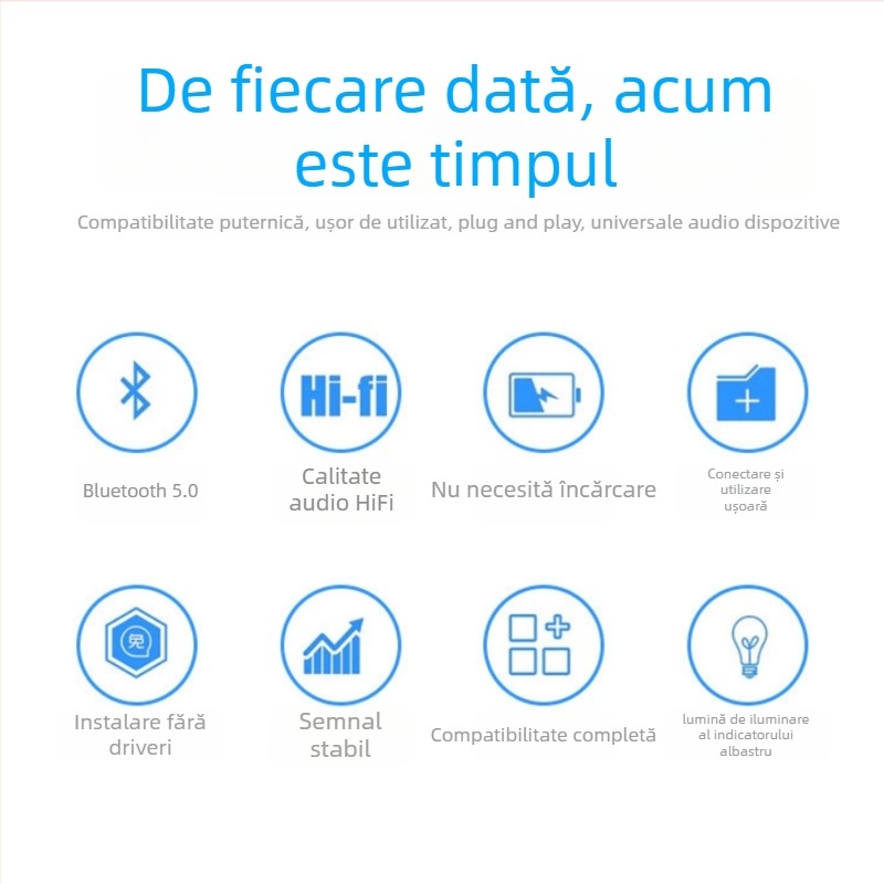 Receptor și emițător Bluetooth pentru mașină, ieșire audio duală USB și AUX, model BT 660, alimentare 5V