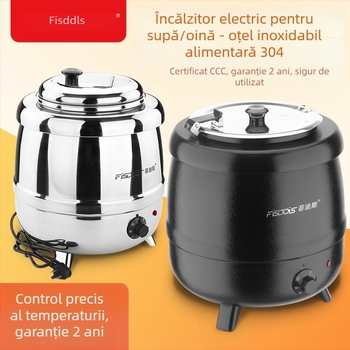 Oală electrică de încălzit supă pentru bufet, izolată, capacitate 10L, pentru bucătăriile hoteliere