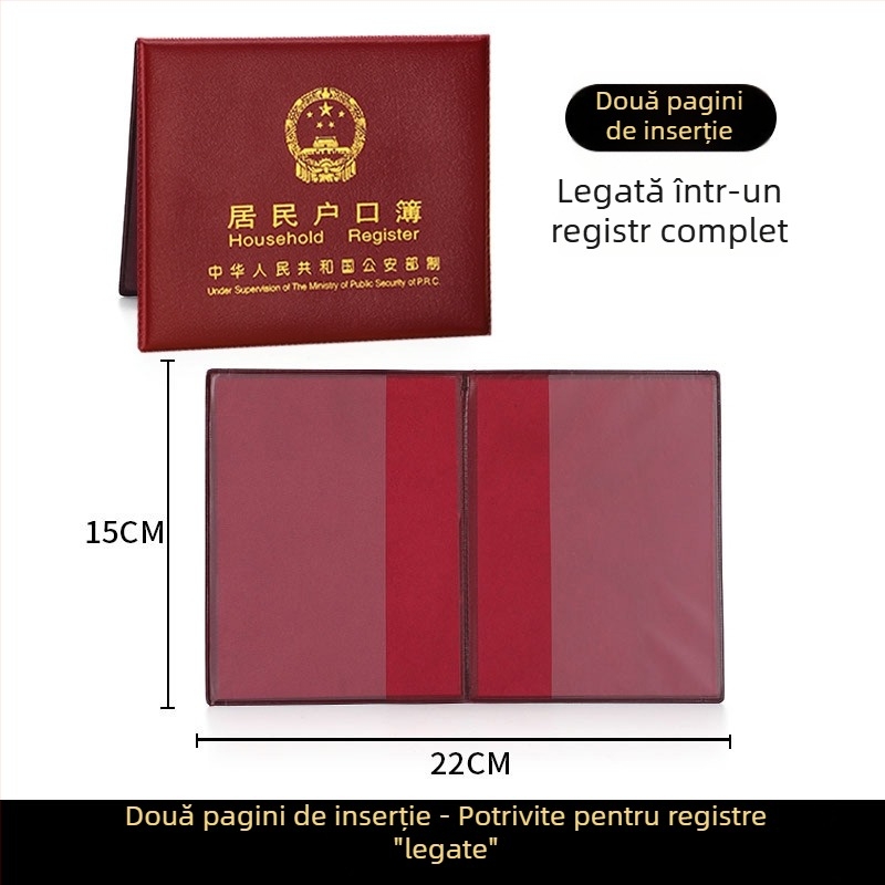 Husă pentru pașaport și documente Yunlu, piele, unisex, model simplu