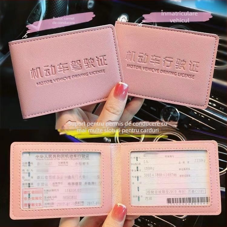 Husă pentru permisul de conducere și documente auto, Unisex, Stil business/urban, Rezistentă la uzură, Reduce povara