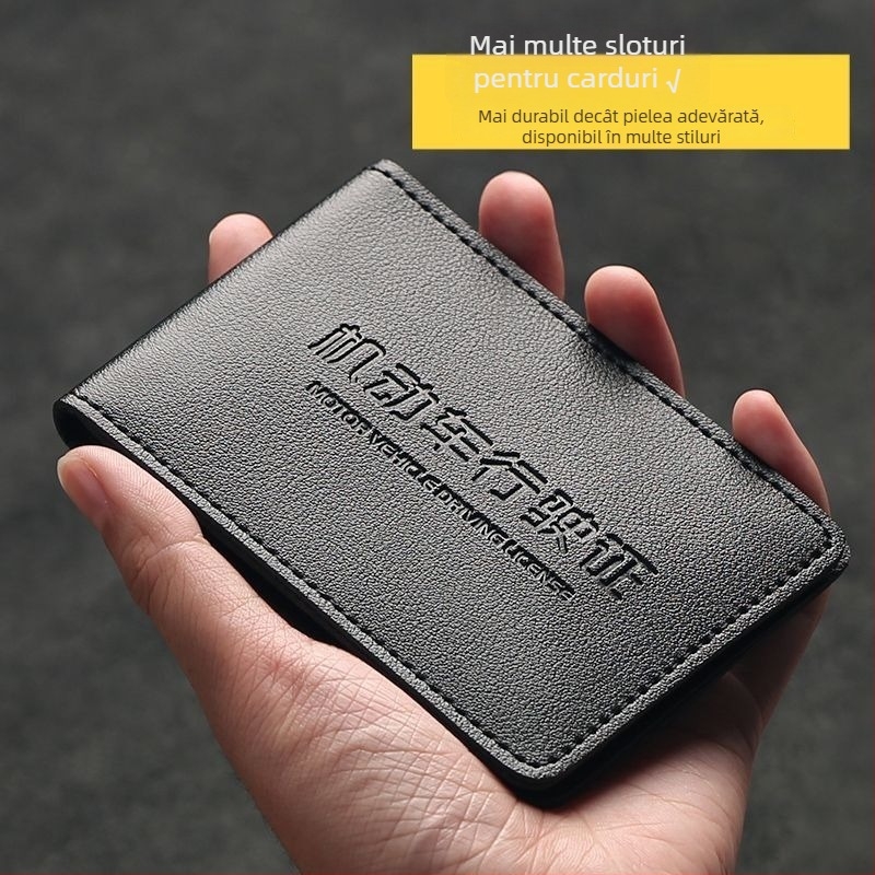 Husă pentru permisul de conducere și documente auto, Unisex, Stil business/urban, Rezistentă la uzură, Reduce povara