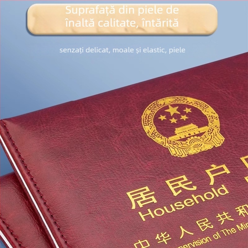 Copertă pentru carnetul de înregistrare a gospodăriei, husă transparent PVC, Unisex, Iarna 2025, Stil urban