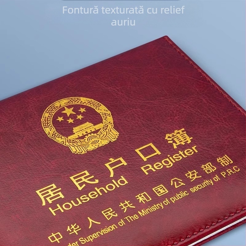 Copertă pentru carnetul de înregistrare a gospodăriei, husă transparent PVC, Unisex, Iarna 2025, Stil urban