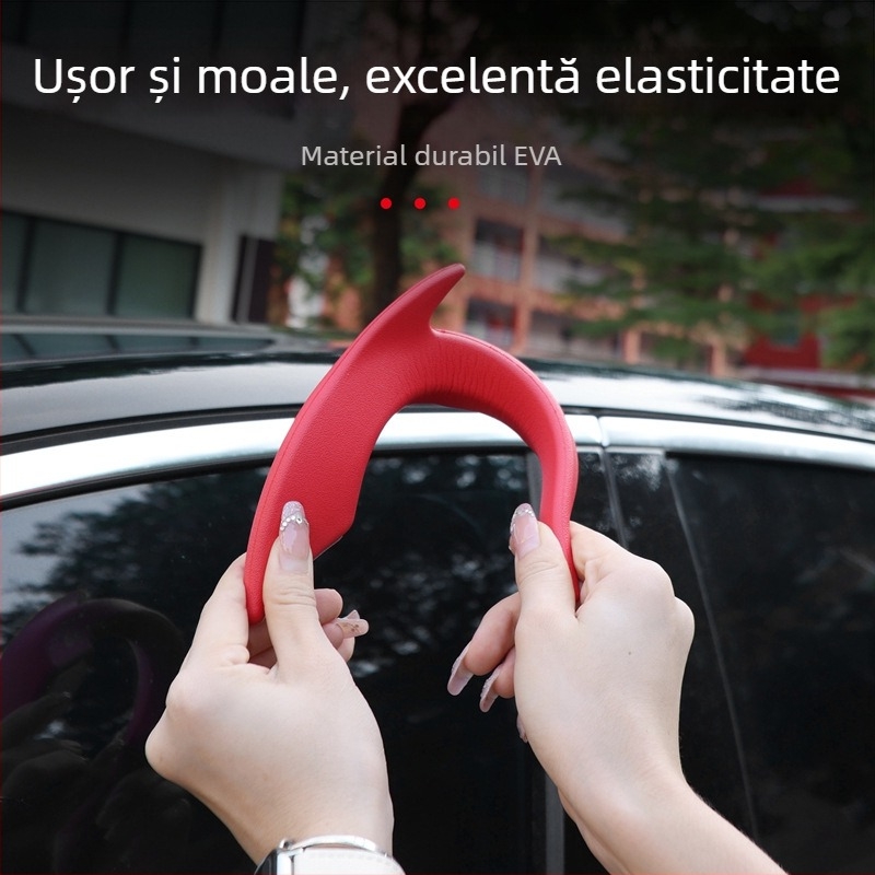 Autocolant decorativ pentru corn de dragon la mașină, ornament exterior 3D pentru antenă, EVA material, compatibil universal, origine Guangzhou