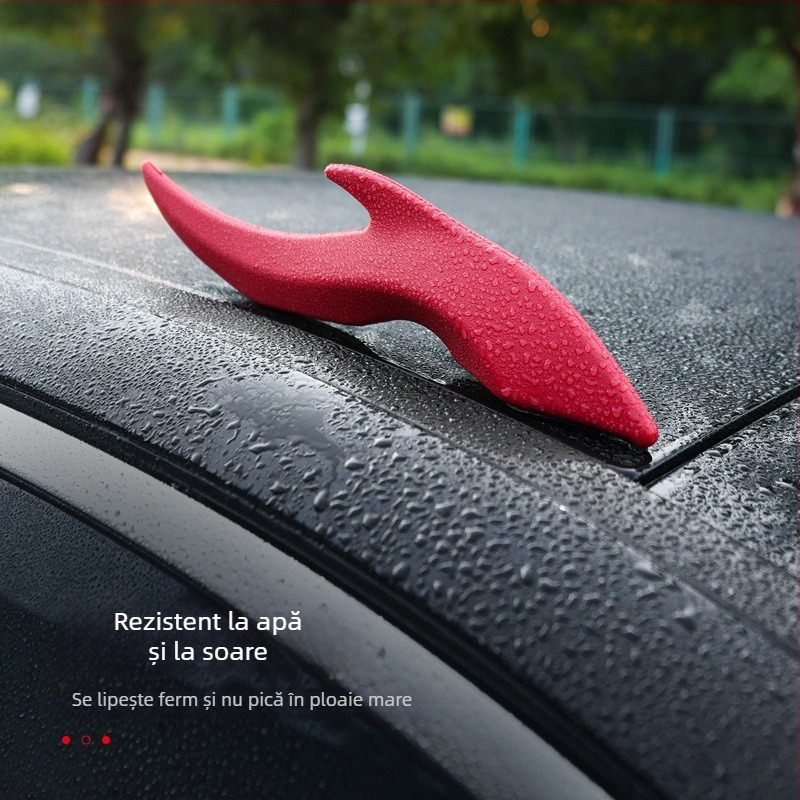 Autocolant decorativ pentru corn de dragon la mașină, ornament exterior 3D pentru antenă, EVA material, compatibil universal, origine Guangzhou