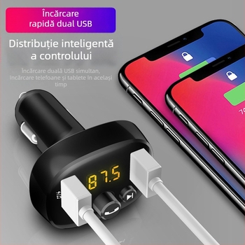 Player MP3 Bluetooth pentru mașină cu receptor FM și USB, Model HC-372, 12V, fără memorie