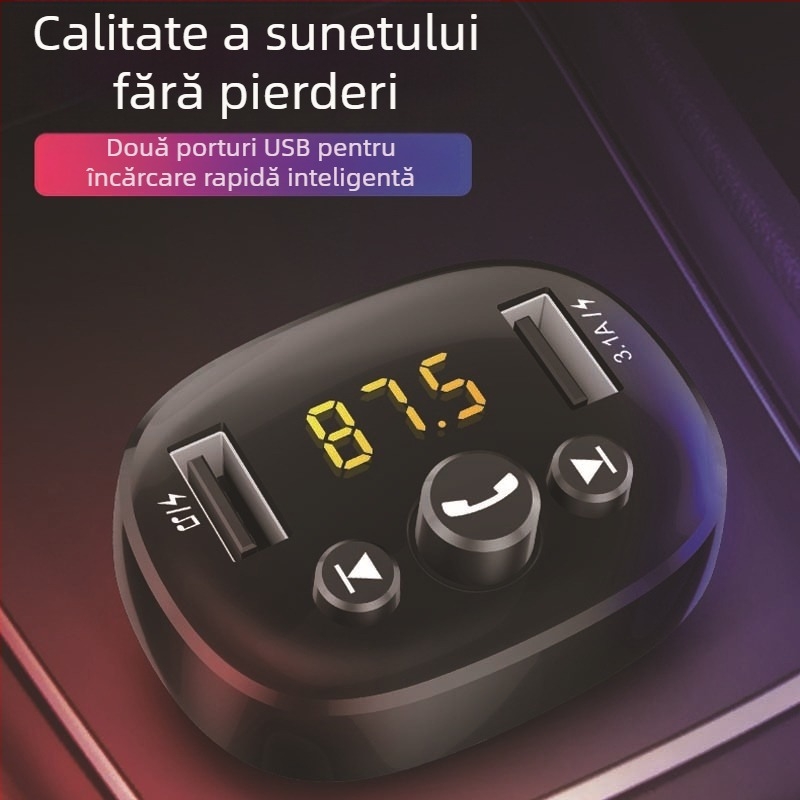 Player MP3 Bluetooth pentru mașină cu receptor FM și USB, Model HC-372, 12V, fără memorie