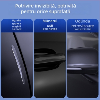 Bandă adezivă anti-coliziune pentru ușa și oglinda retrovizoare a mașinii – protecție împotriva zgârieturilor, nu deteriorează vopseaua