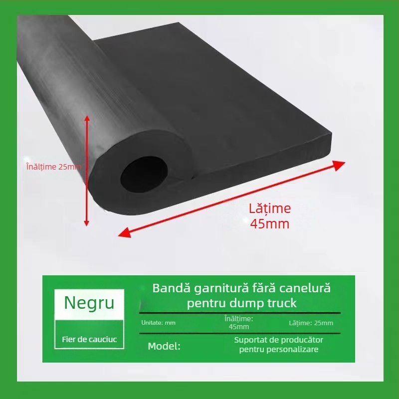 Etanșare auto pentru basculante, tip P, U-formă pentru hayonul din spate, bandă din cauciuc 20 mm