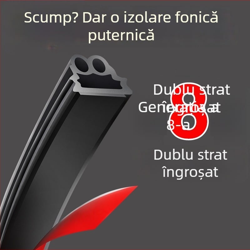 Bandă de etanșare pentru ușa mașinii, izolare fonică și protecție împotriva vântului, strat dublu, reducere praf și zgomot, model no41, potrivire originală de fabrică