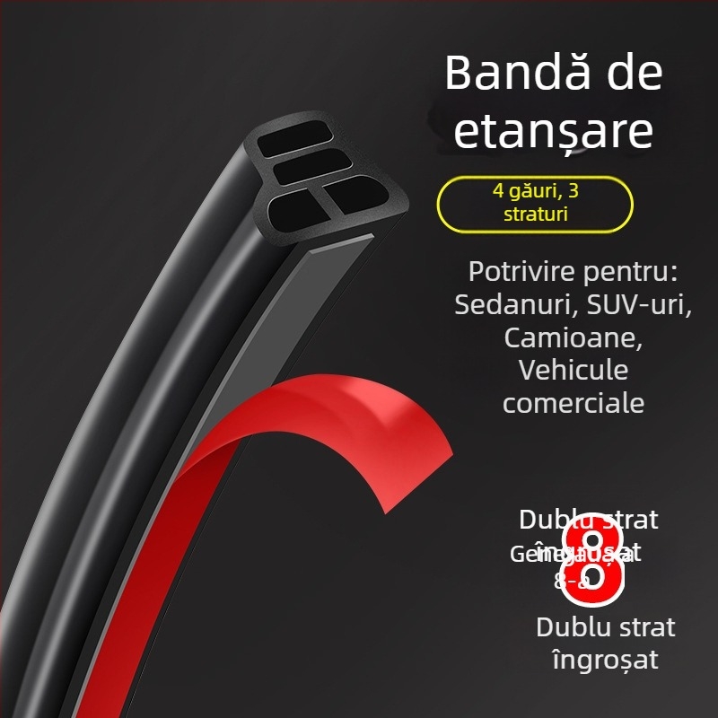 Bandă de etanșare pentru ușa mașinii, izolare fonică și protecție împotriva vântului, strat dublu, reducere praf și zgomot, model no41, potrivire originală de fabrică