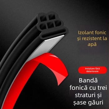 Bandă de etanșare pentru ușile auto, silicon, dublu strat pentru montantul B, capotă față și portbagaj, model GS380
