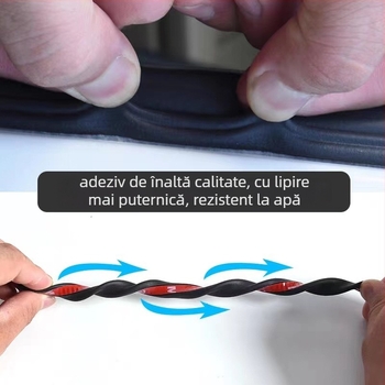 Bandă de etanșare pentru ușile auto, silicon, dublu strat pentru montantul B, capotă față și portbagaj, model GS380