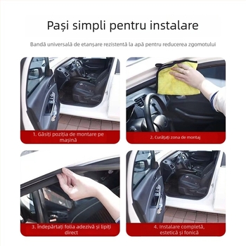 Bandă de etanșare pentru ușile auto, silicon, dublu strat pentru montantul B, capotă față și portbagaj, model GS380