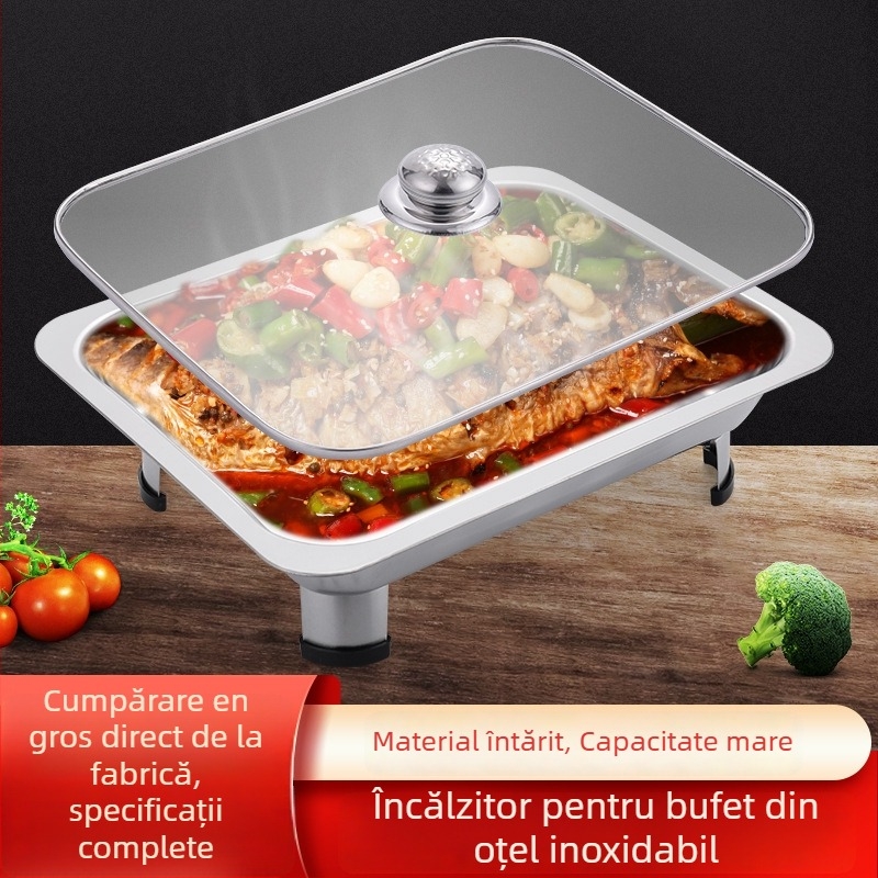 Cuptor bufet din oțel inoxidabil, design pătrat cu patru picioare, brand Pynos, personalizare procesare disponibilă și imprimare logo