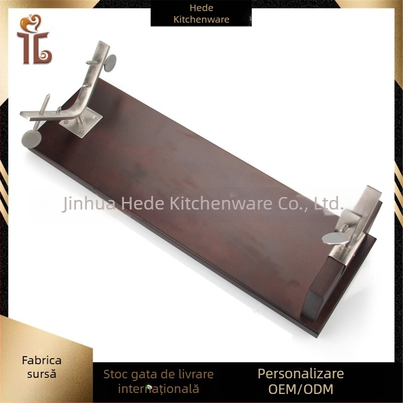 Suport pentru șuncă din lemn fag, suport pentru picior de miel, bază, imprimare logo opțional