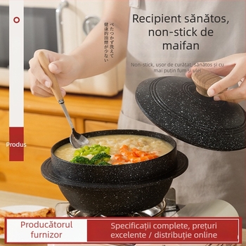 Vas din aliaj de aluminiu pentru bibimbap coreean – echipament de bufet, neimportat, fără personalizare, cu logo imprimat