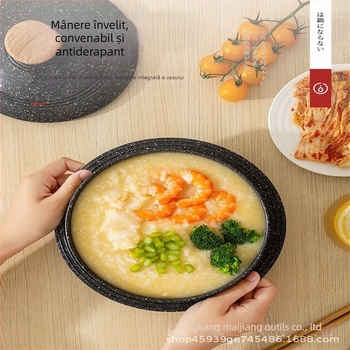 Vas din aliaj de aluminiu pentru bibimbap coreean – echipament de bufet, neimportat, fără personalizare, cu logo imprimat