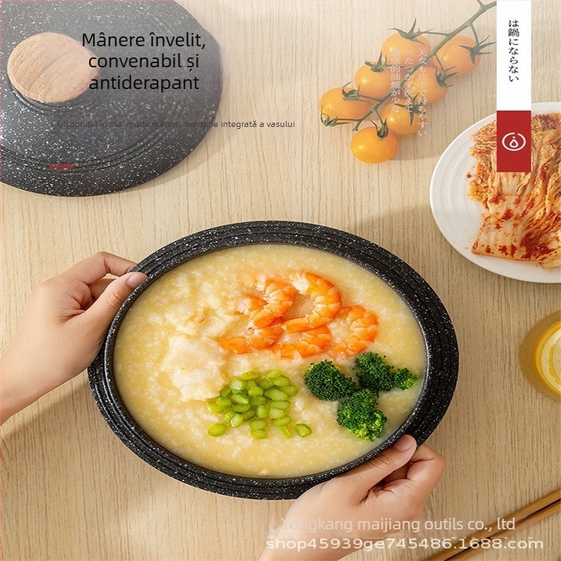 Vas din aliaj de aluminiu pentru bibimbap coreean – echipament de bufet, neimportat, fără personalizare, cu logo imprimat