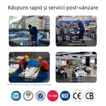 Dozator de sos din oțel inoxidabil, 1 L, corp PP, pompă manuală, imprimare logo