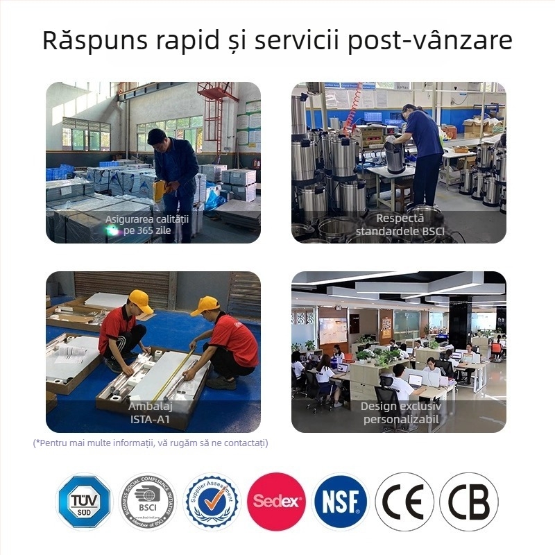 Dozator de sos din oțel inoxidabil, 1 L, corp PP, pompă manuală, imprimare logo