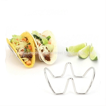Suport din oțel inoxidabil pentru taco și tortilla, pentru bufet, în formă de U, design simplu, lansat în 2018