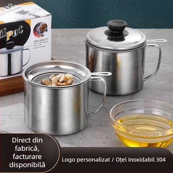 Cană de filtrare pentru bufet din oțel inoxidabil cu capac, design modern și simplu (personalizare disponibilă, imprimare logo)