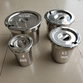 Oală de supă din oțel inoxidabil pentru bufet cu capac, imprimare logo disponibilă, calitate premium