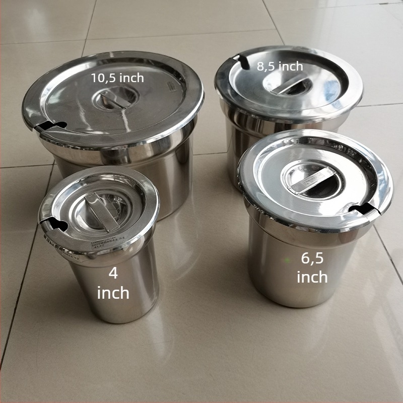 Oală de supă din oțel inoxidabil pentru bufet cu capac, imprimare logo disponibilă, calitate premium