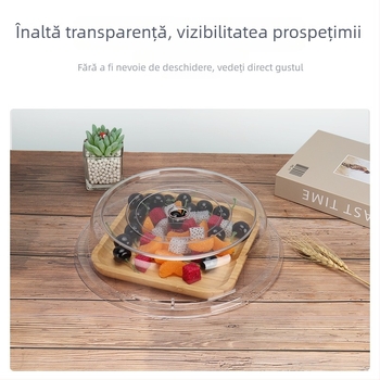 Capac PC pentru alimentație – rotund și oval, transparent, rezistent la căderi, echipament bufet; Material: PC plastic; Brand: Qianghong; Logo tipărit