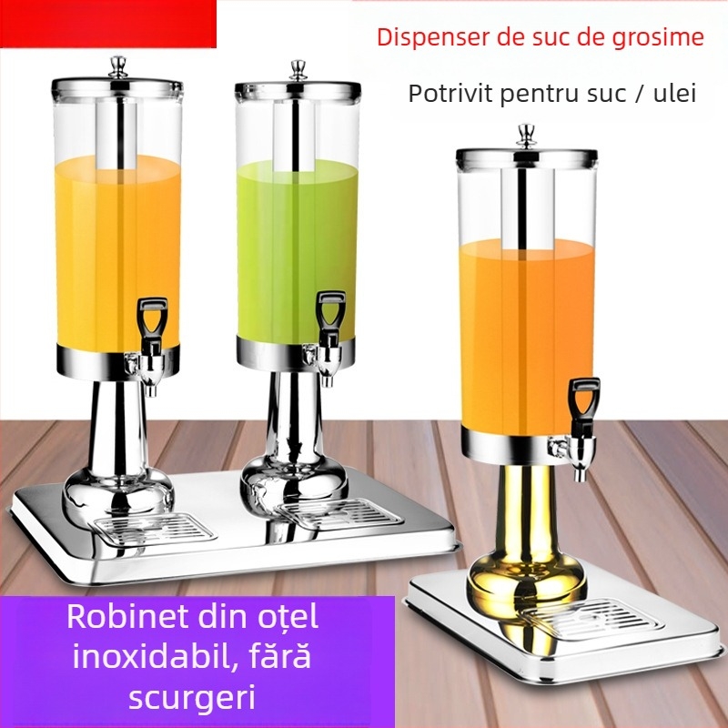 Wei jiexing Dispenser de suc din oțel inoxidabil cu robinet, recipient PC transparent