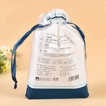 Jetcolor pungă plastic cu șnur pentru dischete demachiante din bumbac, ambalaj pentru prosoapele de curățare facială, raport material 1:1