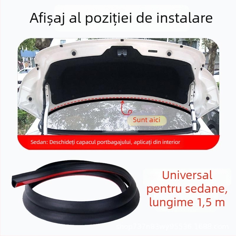 Bandă etanșare din cauciuc pentru partea superioară a portbagajului, universală