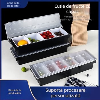 Cutie pentru fructe cu capac pentru bar, pentru cocktailuri și ceai cu lapte, cu compartimente multiple (3–6)