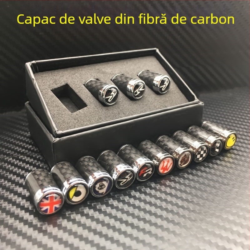 Capac de valve tubeless pentru anvelope auto, cupru, filetare prin înșurubare, cavitate standard a miezului, cu logo-ul mașinii, KMS, personalizare disponibilă