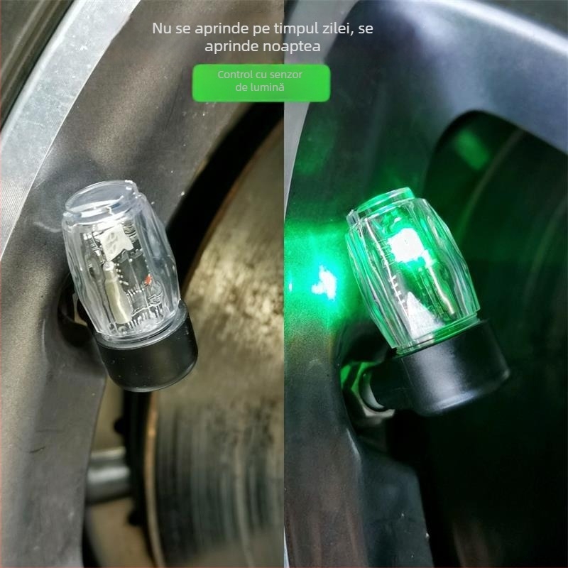 Lampă de valve a pneurilor – cauciuc, tip răsucire, Cruise Dragon, universală pentru mașini, motociclete, biciclete și vehicule electrice