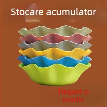 Farfurie pentru fructe din plastic, stil modern minimalist, lansată în 2025, calitate premium.