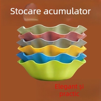 Farfurie pentru fructe din plastic, stil modern minimalist, lansată în 2025, calitate premium.