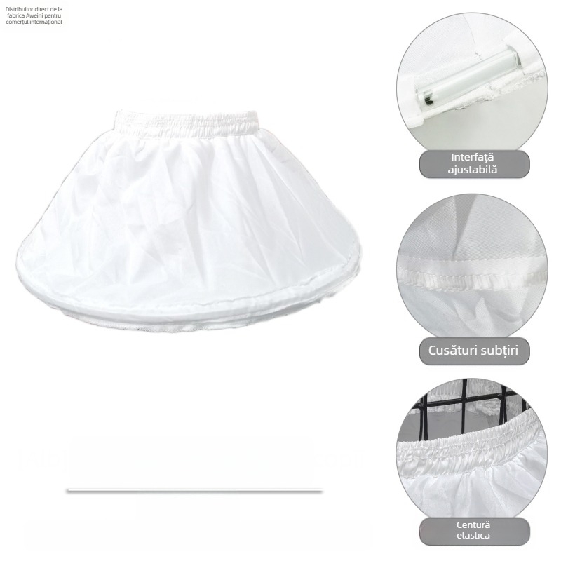 Rochie de prințesă pentru copii, fustă scurtă pufoasă, căptușeală interioară reglabilă