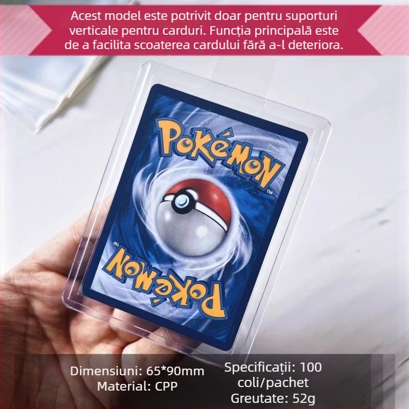 Husă pentru carduri din PP cu film detașabil pentru Pokémon/PTCG și One Piece, Unisex, stil neutru, Primăvara 2024, Utilizare zilnică, Brand independent