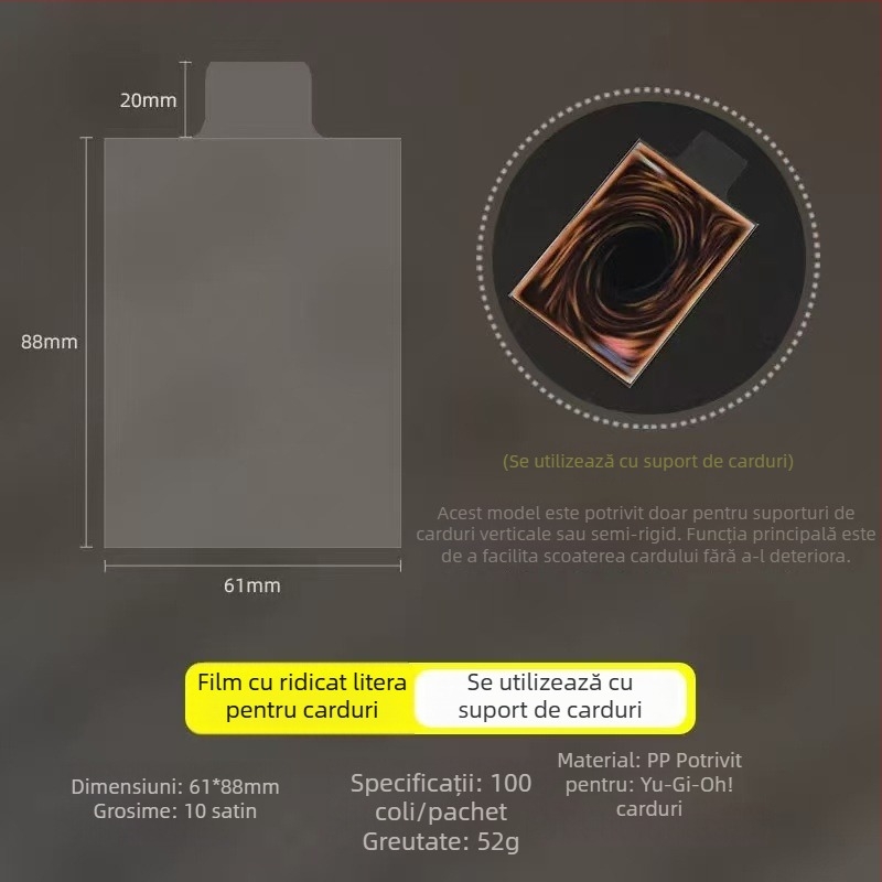 Husă pentru carduri din PP cu film detașabil pentru Pokémon/PTCG și One Piece, Unisex, stil neutru, Primăvara 2024, Utilizare zilnică, Brand independent