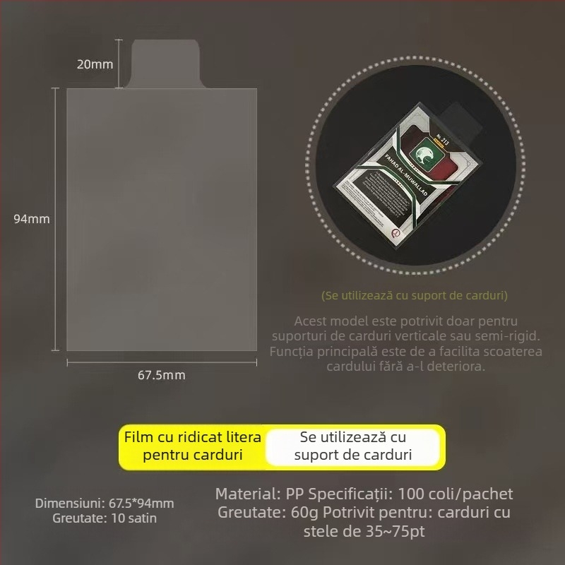 Husă pentru carduri din PP cu film detașabil pentru Pokémon/PTCG și One Piece, Unisex, stil neutru, Primăvara 2024, Utilizare zilnică, Brand independent