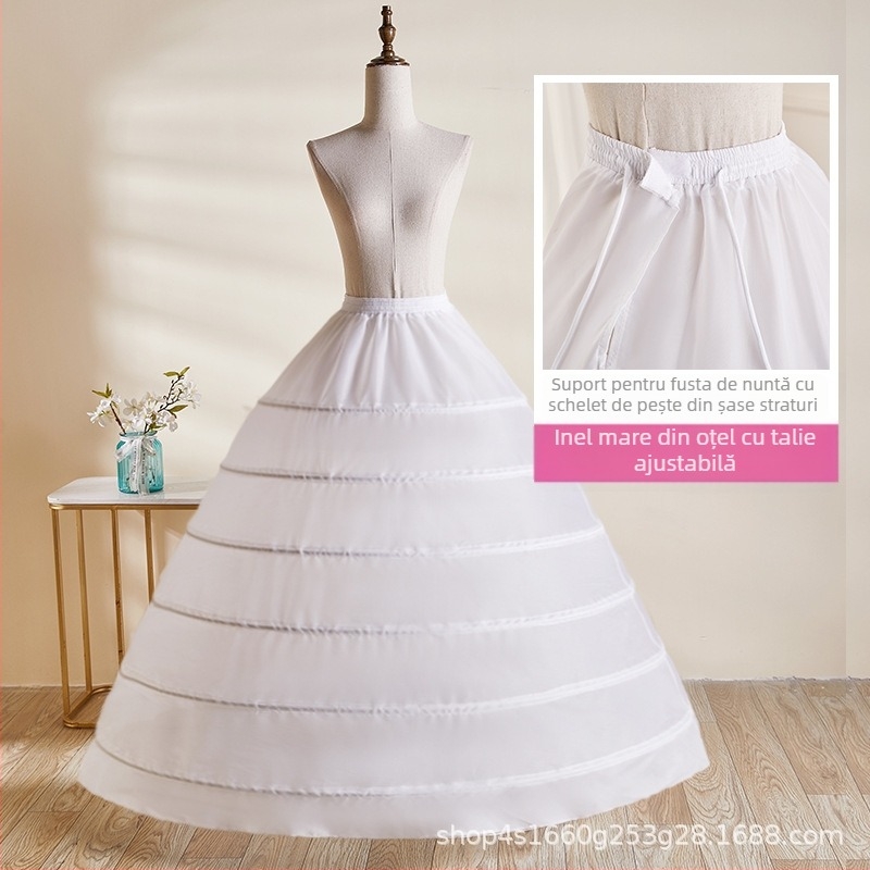 Lele girl fustă tutu cu trei inele din oțel și țesătură dublă, potrivită pentru rochie de mireasă și spectacole, adult, Primăvara 2022