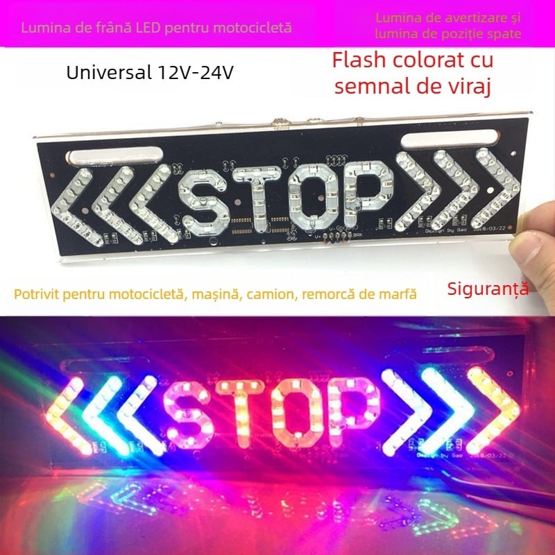 Lumină spate LED pentru motocicletă, 8W, 12V, 5000 lm