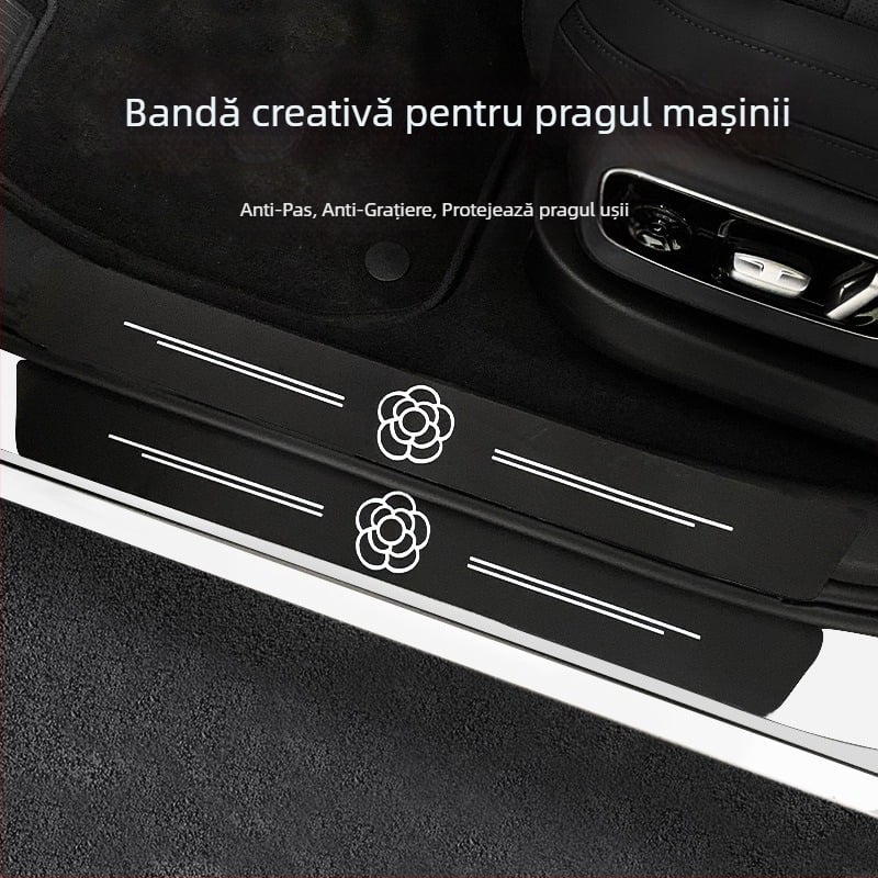 Prag de ușă auto din piele – model Camellia leather, utilizare generală, Bosivpwssy