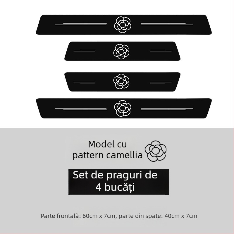 Prag de ușă auto din piele – model Camellia leather, utilizare generală, Bosivpwssy