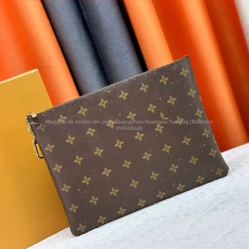 Portofel pentru monede cu fermoar, din piele naturală, unisex, imprimeu cu litere, căptușeală din piele de vită